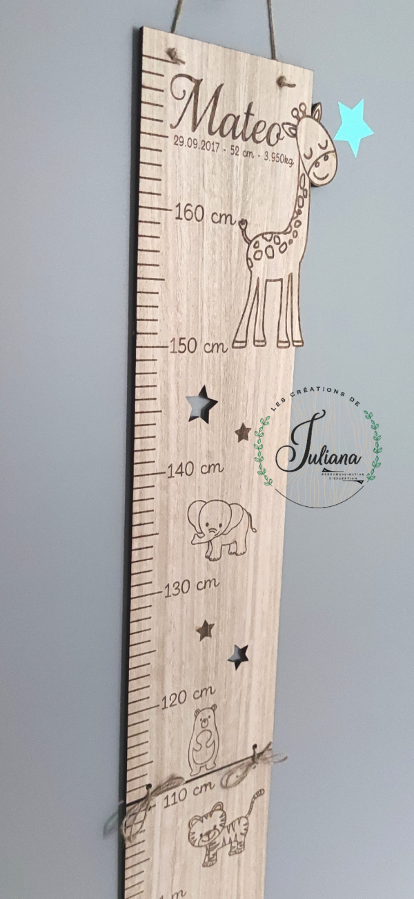 Toise personnalisée "Animaux"