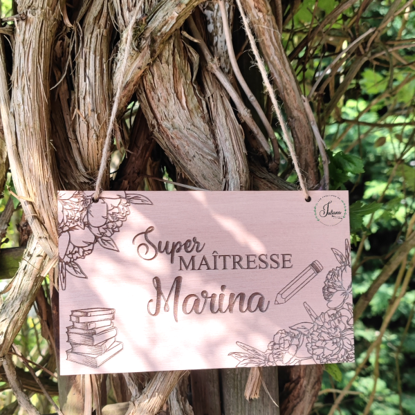 Plaque décorative "Super Maîtresse"