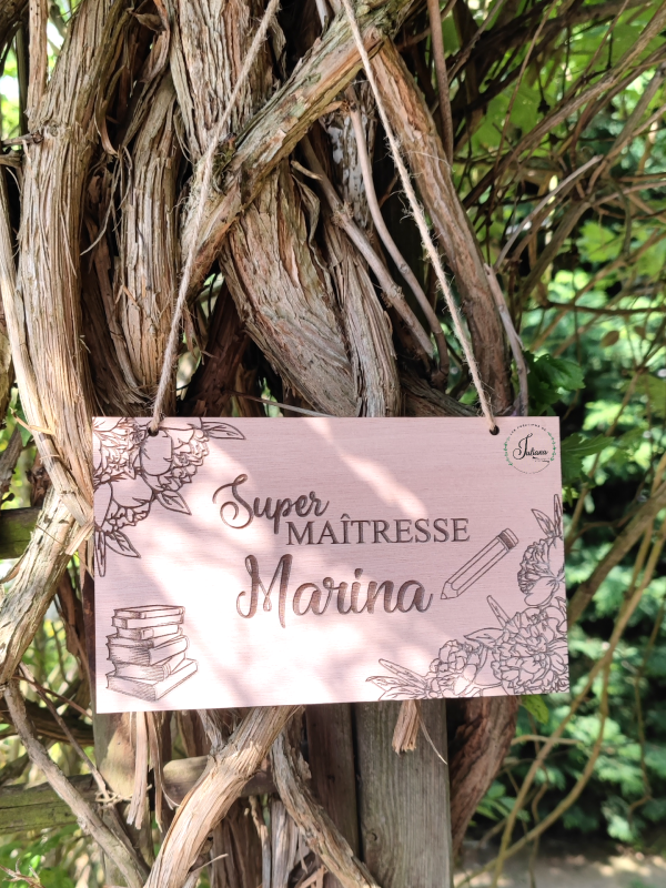 Plaque décorative "Super Maîtresse"