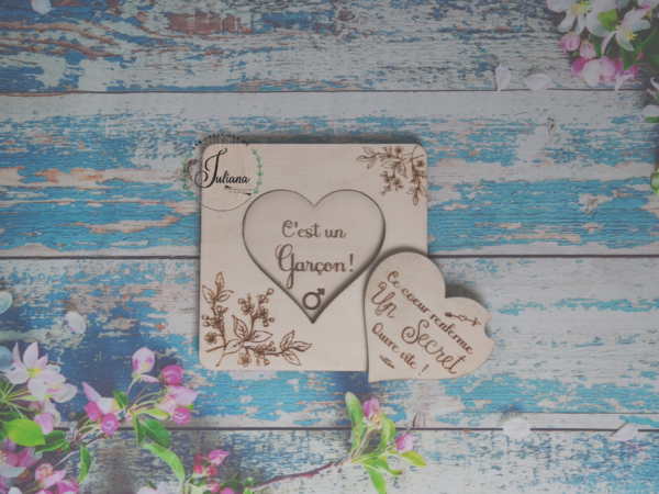 Carte surprise annonciation sexe du bébé
