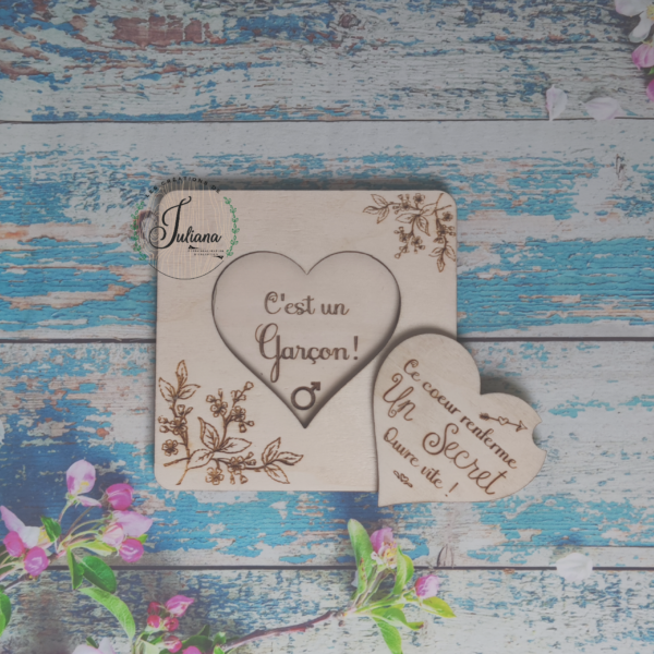 Carte surprise annonciation sexe du bébé