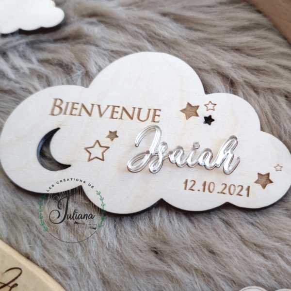 Carte de bienvenue "Nuage"