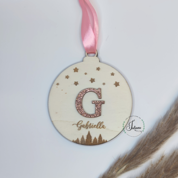 Boule de Noël "Initiale pailletée"