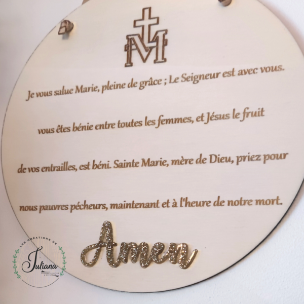 Médaillon prière "Ave Maria" – Image 2