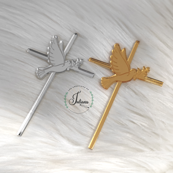Face topper "Croix Latine - Colombe"