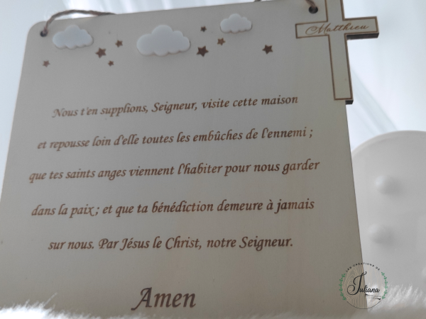 Plaque de chambre "Prière" – Image 3
