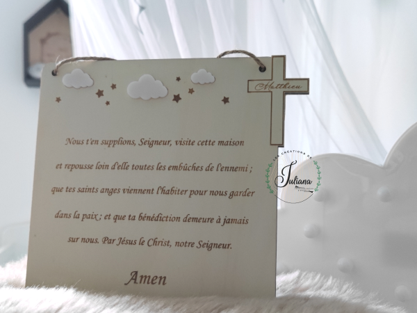 Plaque de chambre "Prière"