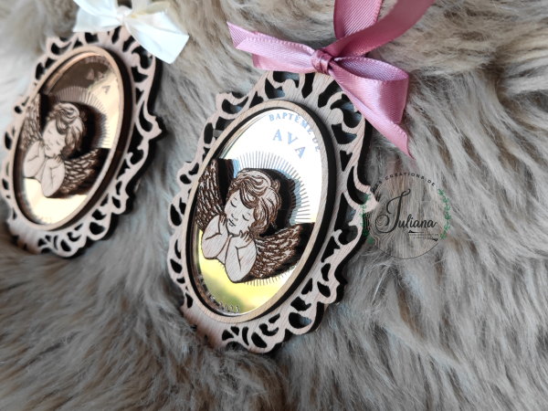 Médaillon Baroque "Baptême Ange" – Image 2