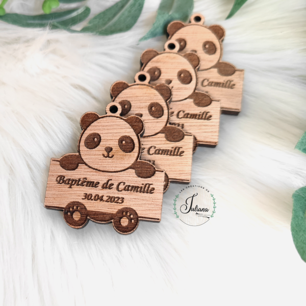 Etiquette à dragées "Panda"
