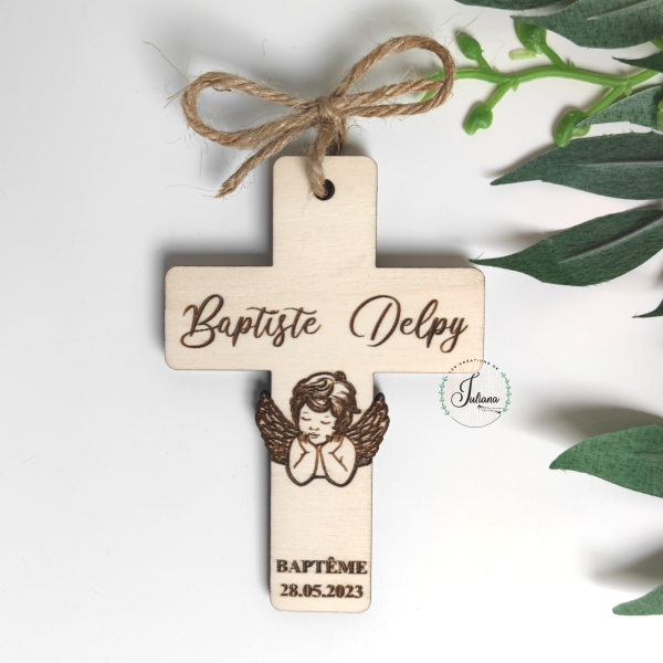 Croix Latine aimantée "Baptême"