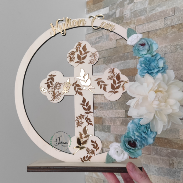 Décoration "Croix Florale "