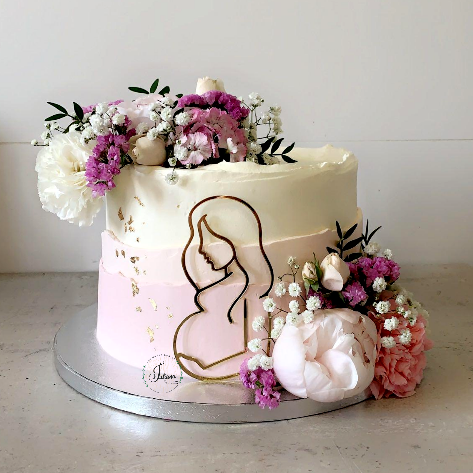 Topper gâteau personnalisé Femme enceinte - Planète Gateau