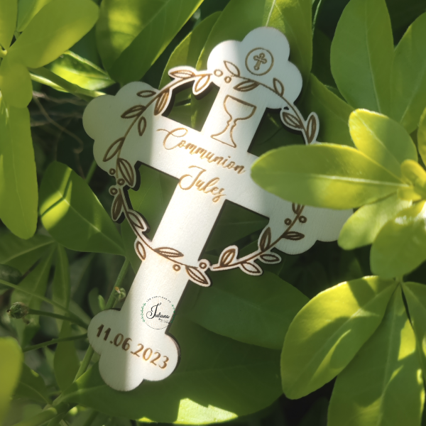 Croix Orientale aimantée "Florale"