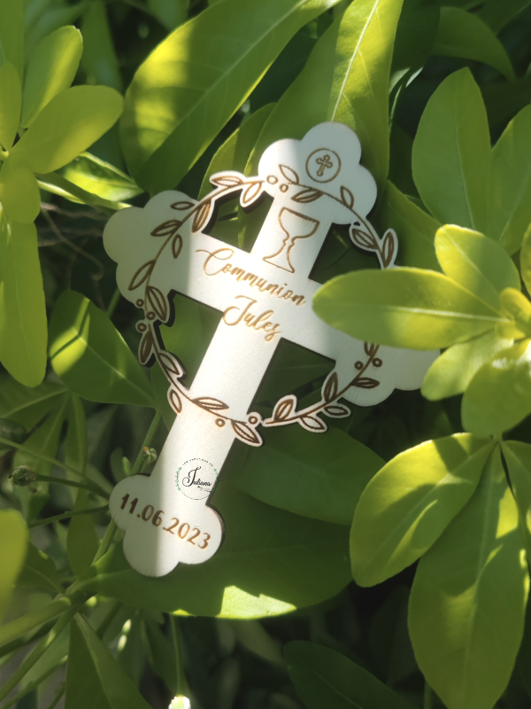 Croix Orientale aimantée "Florale"