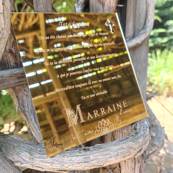 Plaque Miroir "Marraine" – Image 3
