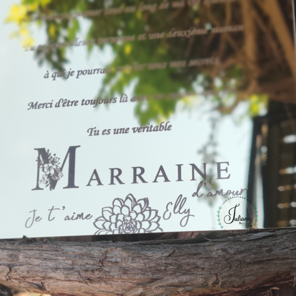 Plaque Miroir "Marraine" – Image 2
