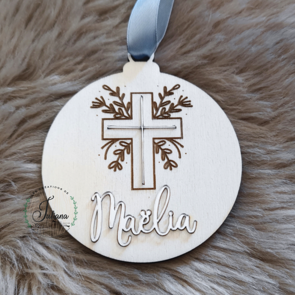 Boule de Noël "Croix Fleurie"