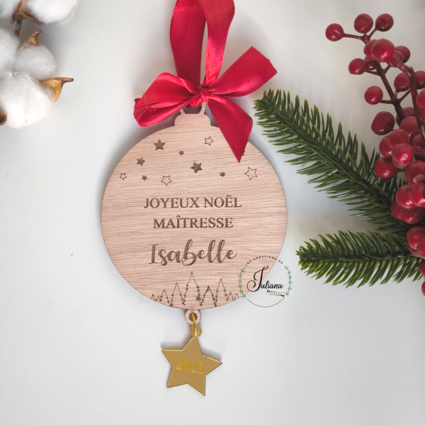 Boule de Noël "étoile suspendue"