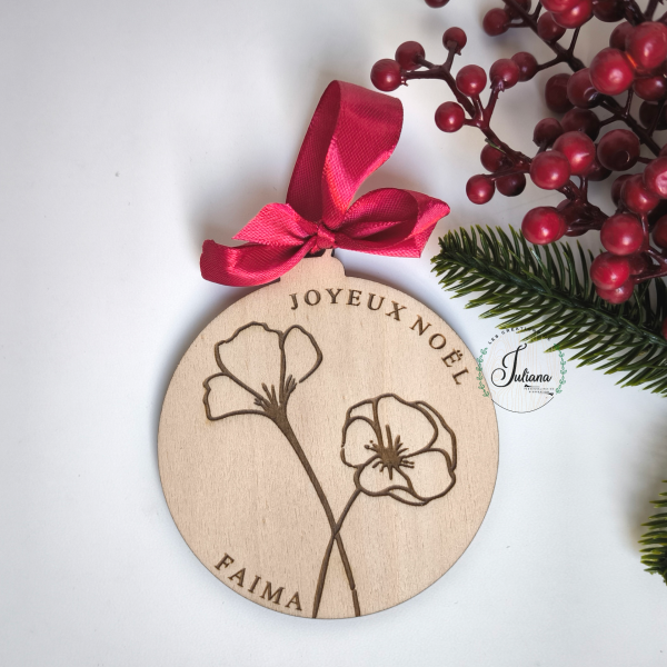 Boule de Noël "Coquelicot"