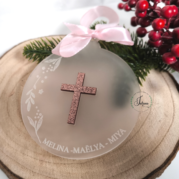 Boule de Noël "Croix Givré"