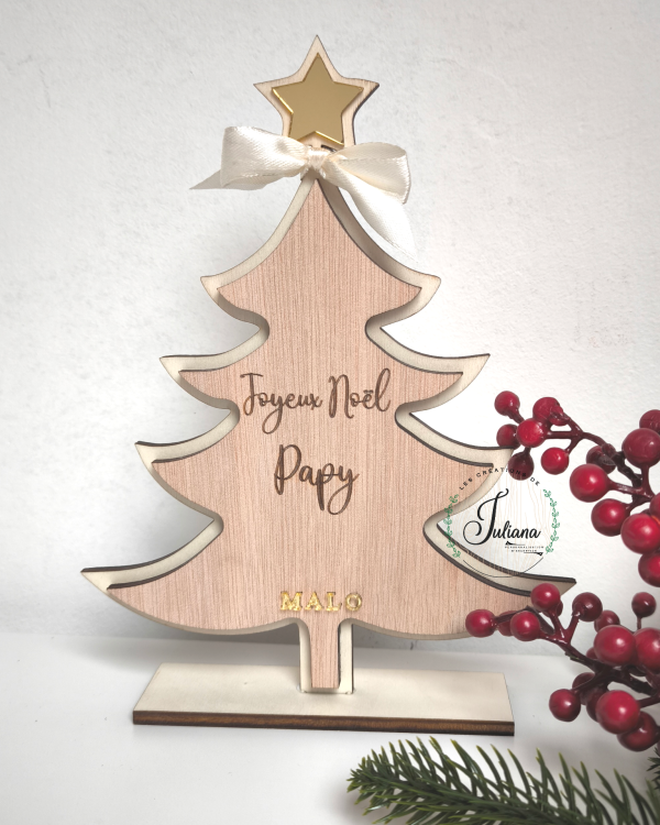 Sapin décoratif "Joyeux Noël"