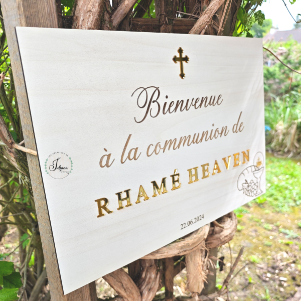 Panneau de bienvenue communion I