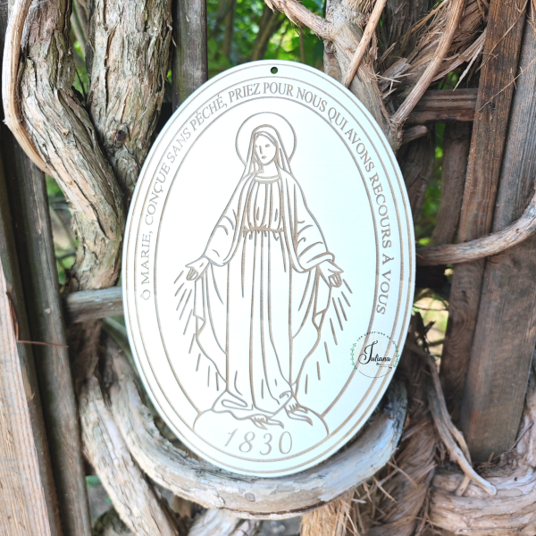 Médaille miraculeuse en bois